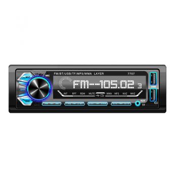 High quality big LCD screen USB/Mirco TF Card/AUX IN Built in FM radio 1 din car MP3 player 7707